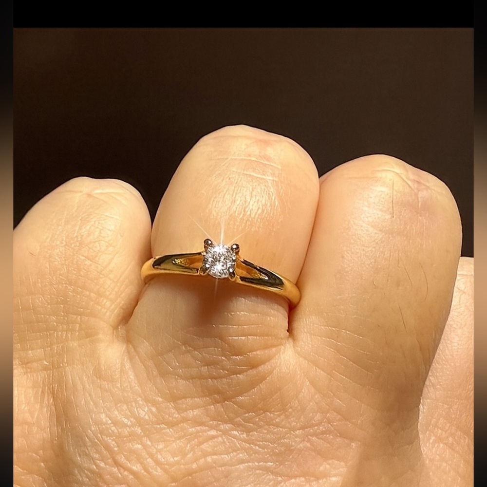 14k gold diamond ring 1/4 Ct. Solitaire wedding engagement